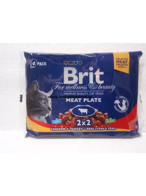 Kapsičky BRIT Premium Cat Meat Plate - 400 g