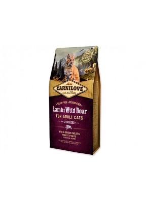 CARNILOVE Lamb and Wild Boar adult cats Sterilised - 6 kg CARNILOVE Lamb and Wild Boar adult cats Sterilised - 6 kg