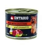 Konzerva ONTARIO mini beef, zucchini, dandelion and linseed oil - 200 g