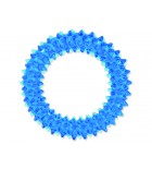 Hračka DOG FANTASY kroužek vroubkovaný modrý 7 cm