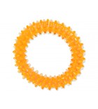 Hračka DOG FANTASY kroužek vroubkovaný oranžový 7 cm