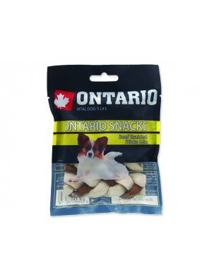 ONTARIO Rawhide Snack Braided Stick Mix 7,5 cm - 4 ks