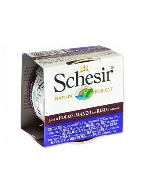 Konzerva SCHESIR Cat kuřecí + hovězí přírodní - 85 g