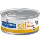 Hill's Prescription Diet Feline C/D konzerva-hrubě mletá 156 g